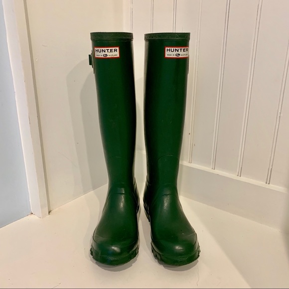 Hunter Shoes - Hunter Original Wellie Rain Boots Green Size 5